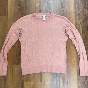 H&M peach pink crewneck sweater